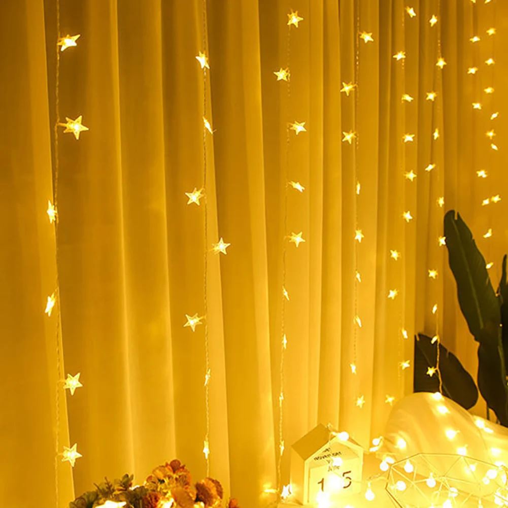 

Battery Powered Star Fairy String Lights 20 LED Five-pointed Star String Lights For Christmas Bedroom Party Wedding Garden