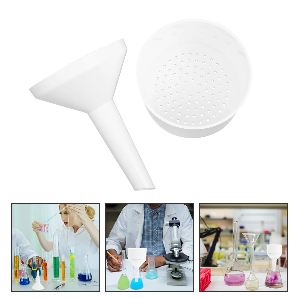 

2pcs Buchner Funnel Pp Plastic Funnels Laboratory Use High Temp Acid Resistant Vacuum Suction Lab Experiment Tool Filter Cloth