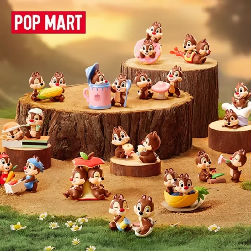 

POPMART Disney Kiki and Titi Brathers Series, оригинальная слепая коробка, игрушки, сумка для догадок, куклы, украшения, подарок, милая аниме-фигурка