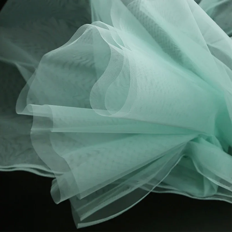 160cm Width Hard Tulle Mesh Fabric for DIY Wedding Dress Skirt Yarn Cloth Decoration Fabric by Per Meter Polyester Stiff Mesh