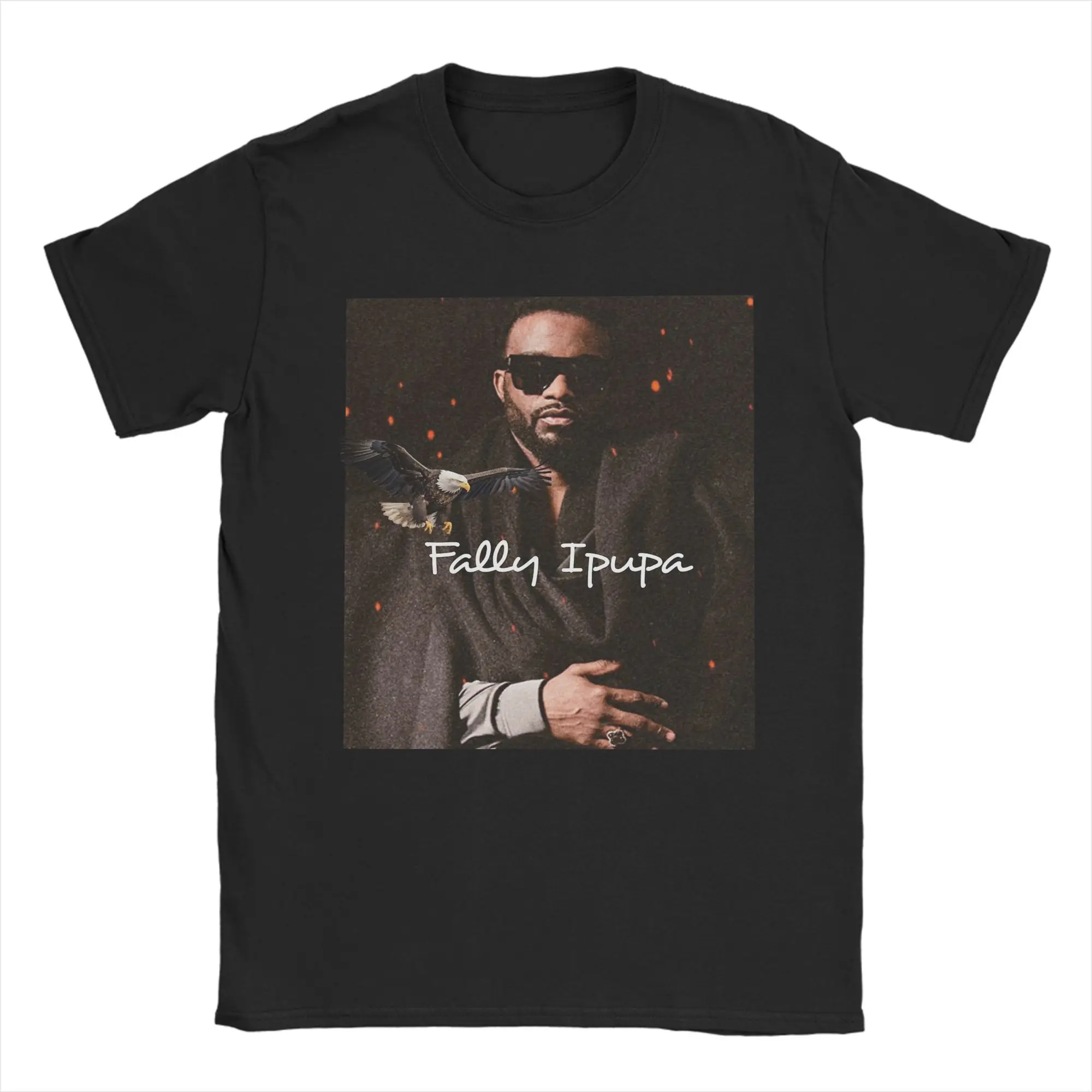 Camisetas Fally Ipupa Aigle, camiseta informal de algodón para hombre, camiseta con cuello redondo, ropa de manga corta, talla grande