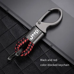 For JEEP Calfskin Keychain Zinc Alloy Auto Keyring Accessories  Jeep Car Renegade Compass Grand Cherokee Wrangler jk Gladiator