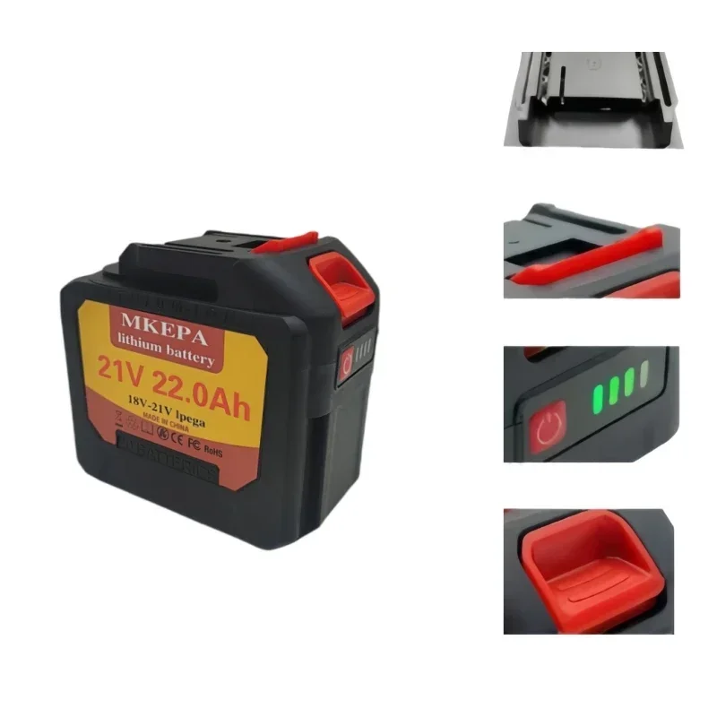 18 فولت 21 فولت 5S4P 22.0Ah بطارية ليثيوم قابلة للشحن لماكيتا 18 فولت أدوات كهربائية مفتاح ربط لاسلكي المنشار الحفر طاحونة مفك البراغي #2