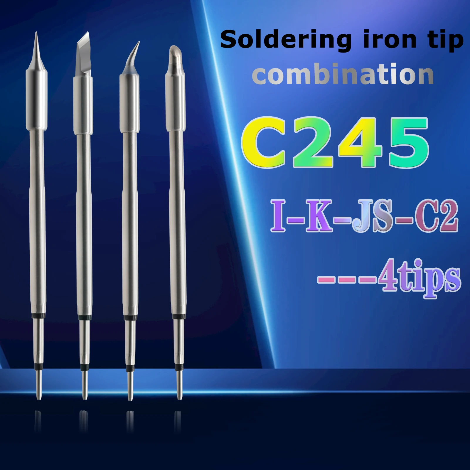 

4 Pieces.Soldering Iron Tip VECO C245 I K JS C2.Universal 245 Soldering Tips Suitable for T245 Soldering Station JBC 245 Handle