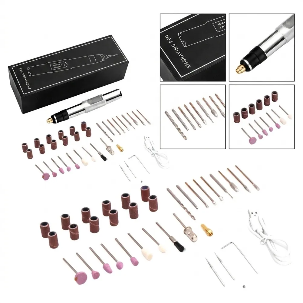 Portable Engraver Set Electric Grinding Pen For Intricate Design Work 5000-25000 RPM Range 2.35mm Head Diameter
