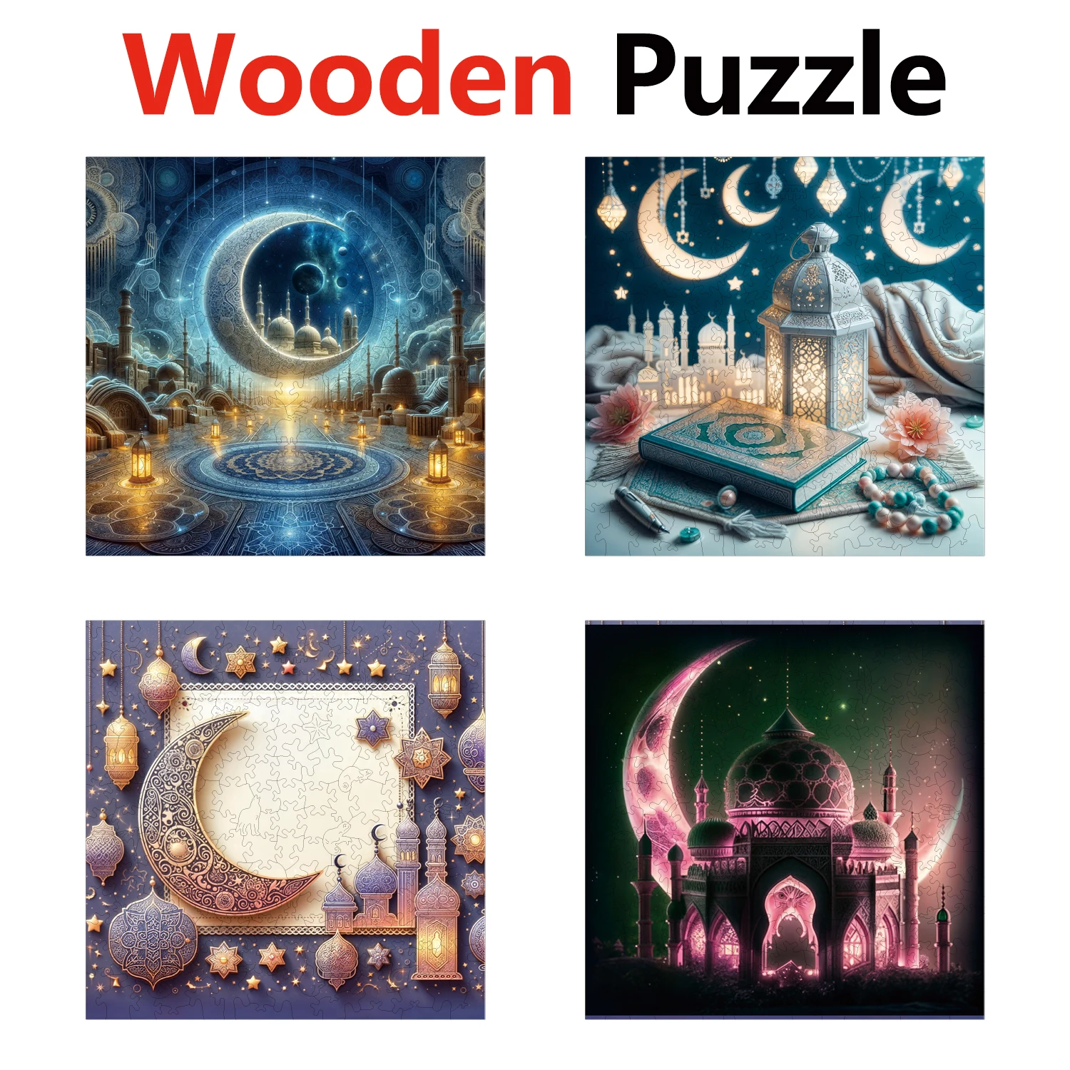 

Moon Purple Golden Light Starlight Puzzles High Quality Jigsaw Puzzle Wooden Puzzle Best Christmas Gift