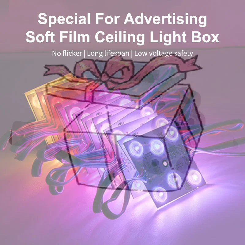 【CCA】5pcs LED Module CCT 24V Dimmable Diffuse LED Light For Ceiling Advertising Light Box Signboard Backlight Shop Banner