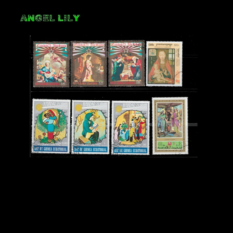 الحزمة الأصلية الأجنبية 100 جميعها مختلفة جميعها حقيقية في جميع أنحاء العالم عيد الميلاد وعيد الفصح رسائل خاصة مؤرخة جمع الطوابع