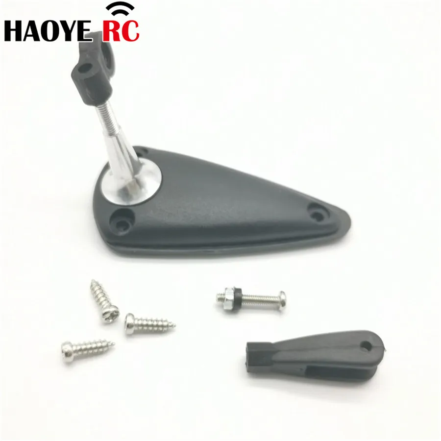 Haoye 2 Sets Alu Adjustable Horns With Triangular Base & Bearing For RC Airplane Part Electric Foam Model Replacement