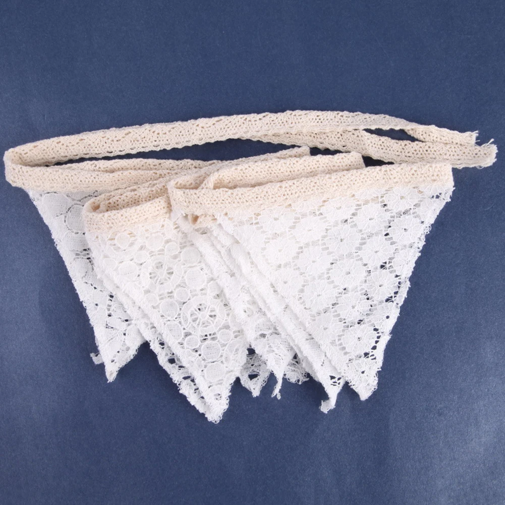 أعلام مزخرفة لحفلة عيد الميلاد ، قماش قطني ، ديكورات معلقة ، لافتات عتيقة ، لوازم الاحتفال ، 98 في ، 10 في الخيط #1