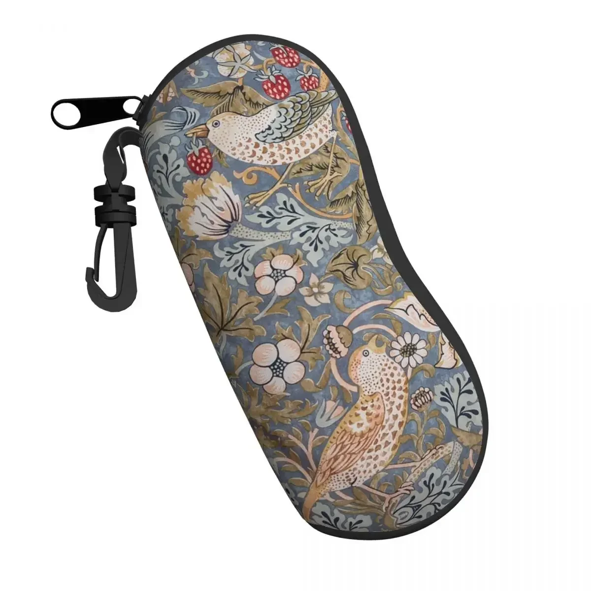 Strawberry Thief Shell Eyeglasses Case Men Women Cute William Morris Floral Textile Pattern Glasses Case Sunglasses Box Pouch