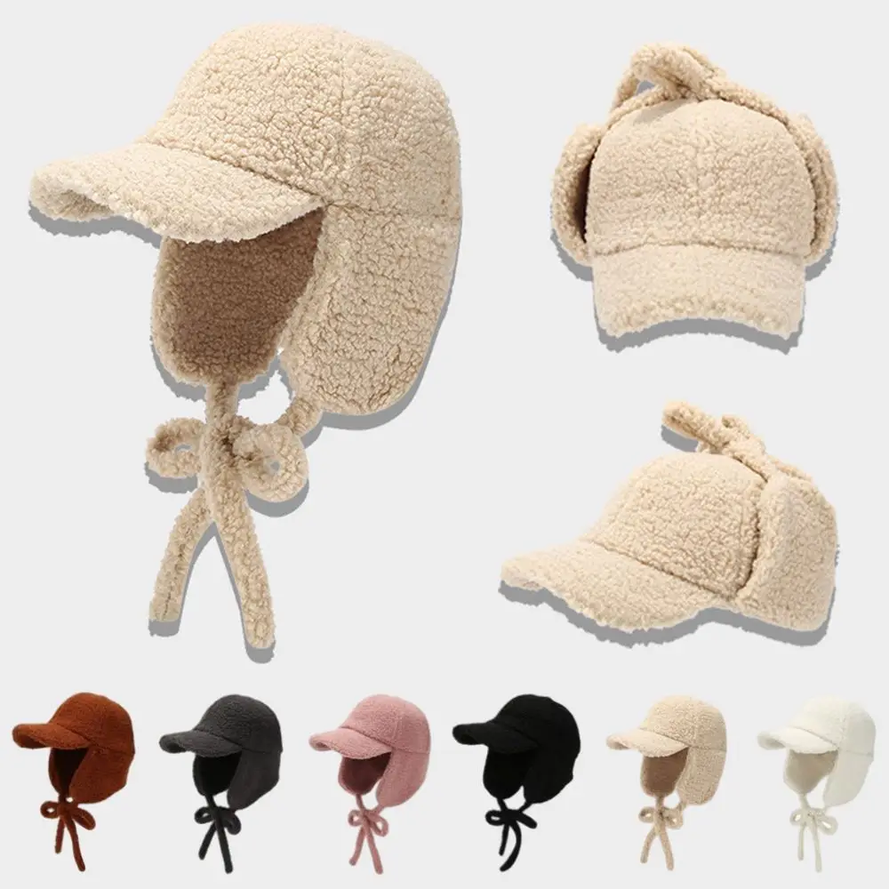 

Fashion Windproof Winter Hats Ear Protection Soft Baseball Cap Comfortable Casual Warm Cycling Hat For Women Men