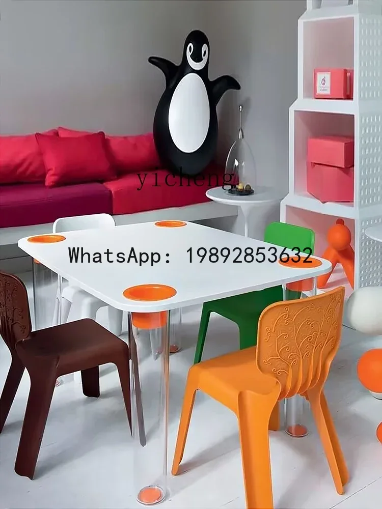 كرسي دراسة للأطفال من LYY، طاولة كتابة وكرسي رياض الأطفال، كرسي منزلي خفيف الوزن ومسند ظهر للأطفال لتناول الطعام