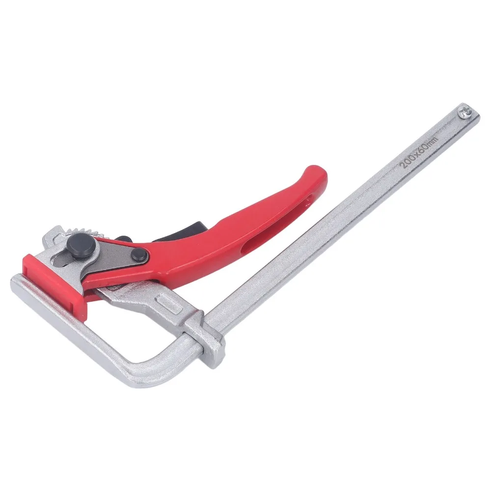 2pcs-carbon-steel-ratcheting-table-clamp-530-lbs-clamping-force-quick-ratchet-mechanism-quick-release-clamp-track-saw-clamp