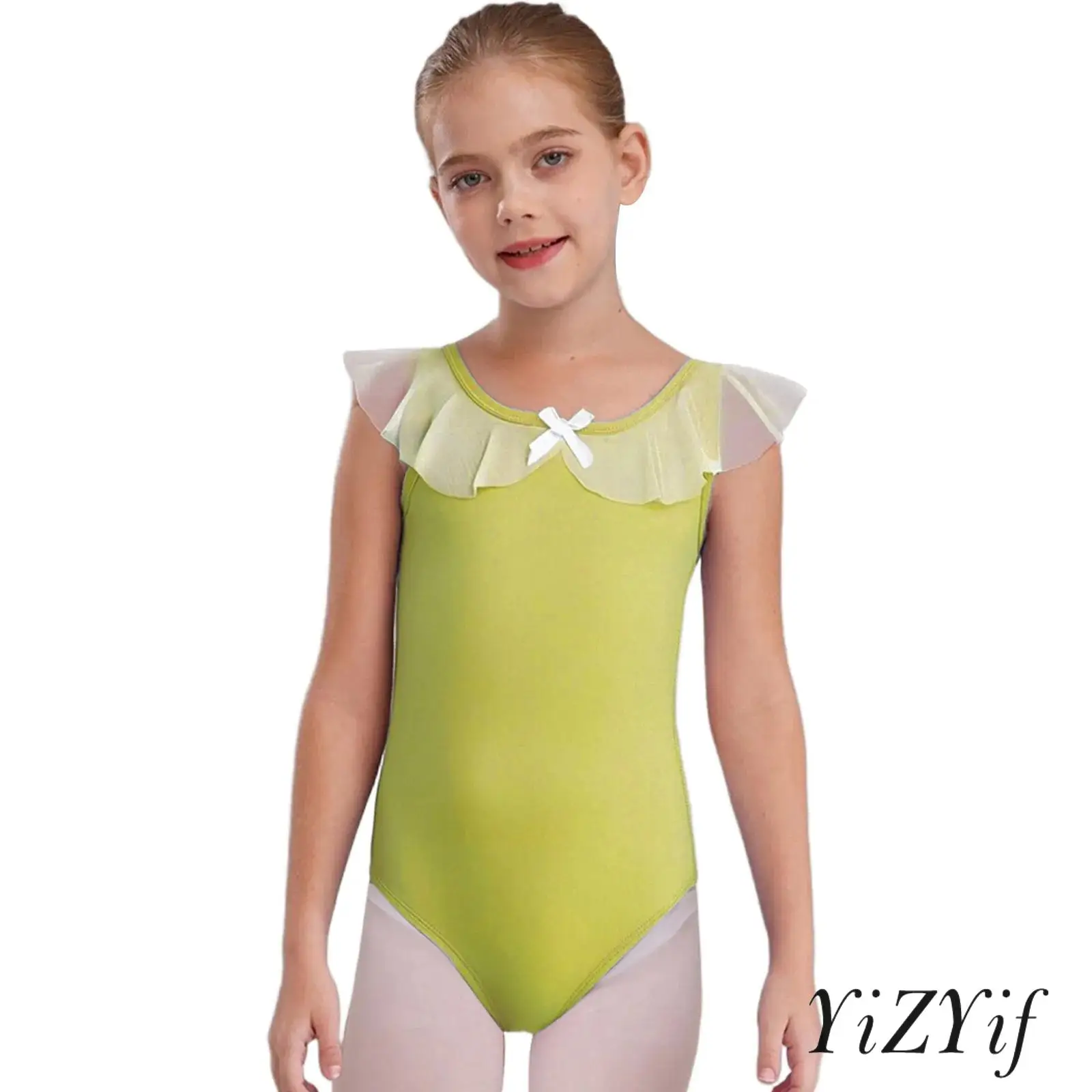 

Kids Girls Ballet Gymnastics Performance Costume Cross U Back Spaghetti Straps Floral Velvet Patchwork Ballet Dance Leotard