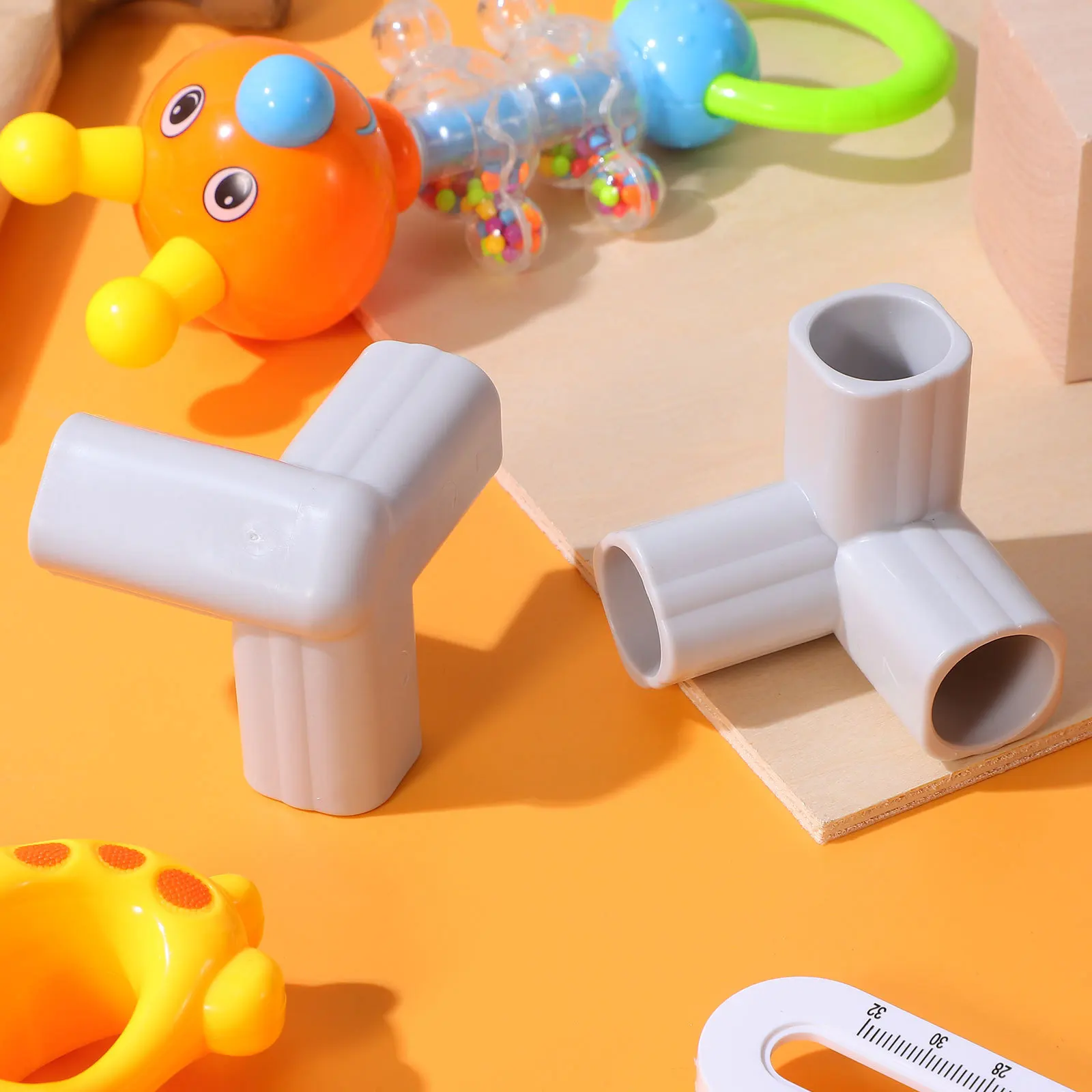 

4Pcs Playpen Fence T-PVC Connectors Steel Pipe Fitting Durable Safety Baby Room Balcony Indoor Outdoor Use PVC Pipe Fittings