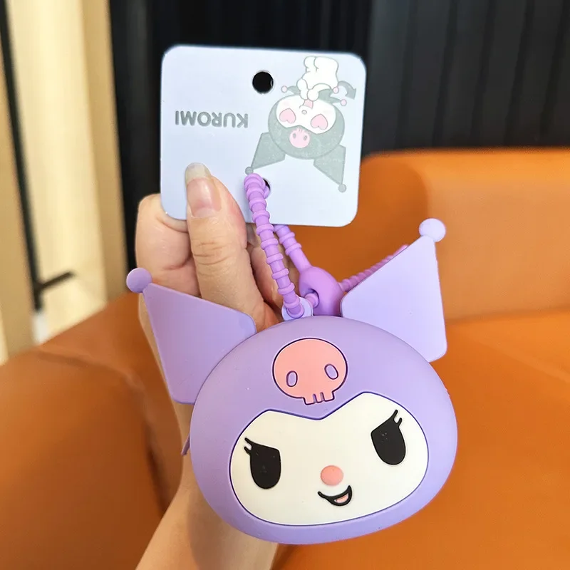 Sanrio Kuromi My Melody Cinnamoroll Pochacco PomPomPuri Coin Purse Kawaii Headphone Bag Delicate A Girl's Heart Bag Pendant