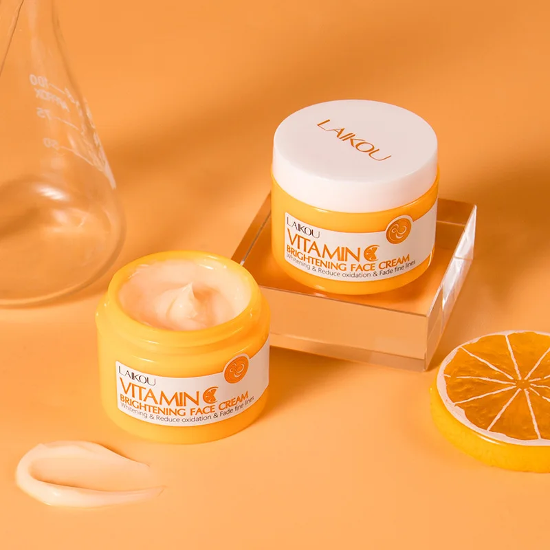 LAIKOU 25g Vitamin C Face Cream Collagen Moisturizing Nourishing No Greasy Smooth Refreshing Skin Care Day Cream