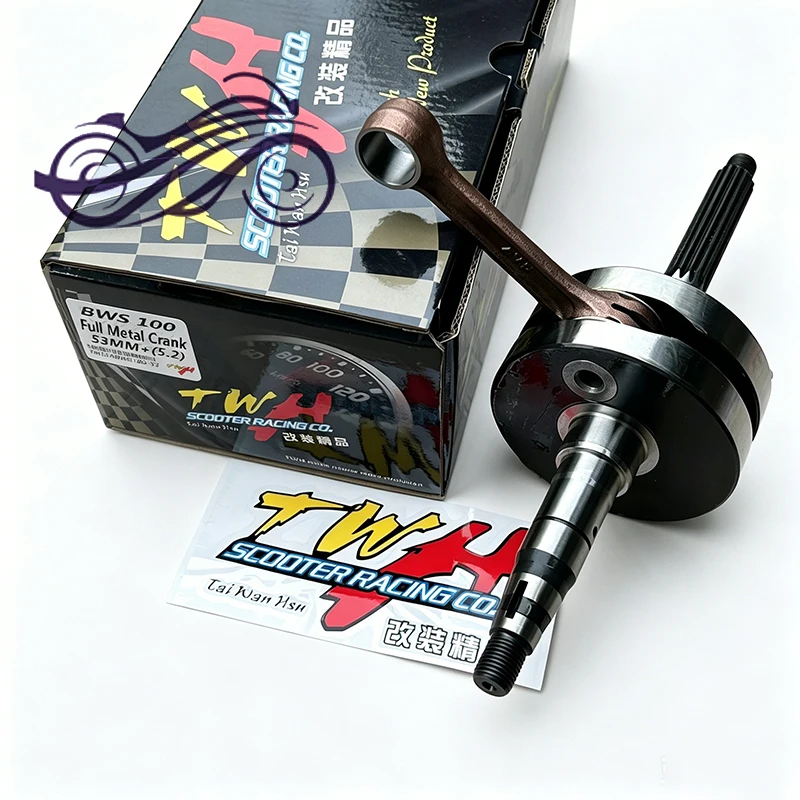 Cigüeñal modificado de alta calidad TWH de Taiwán para BWS100 Duck 100, 53mm, con tirador 520 de baquelita, y cigüeñal eléctrico de madera de 52mm.