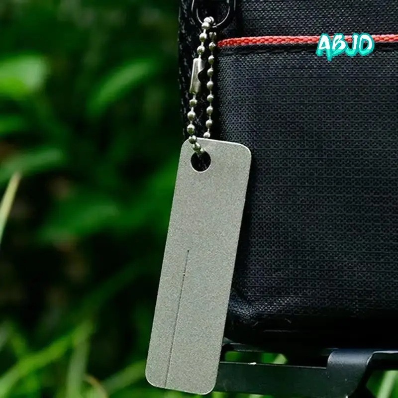 ABJO-Fishing Hook Sharpener Sharpening Stone Camping Small Portable Keychain Tool Small Pocket Grinding Tool Multifunctional