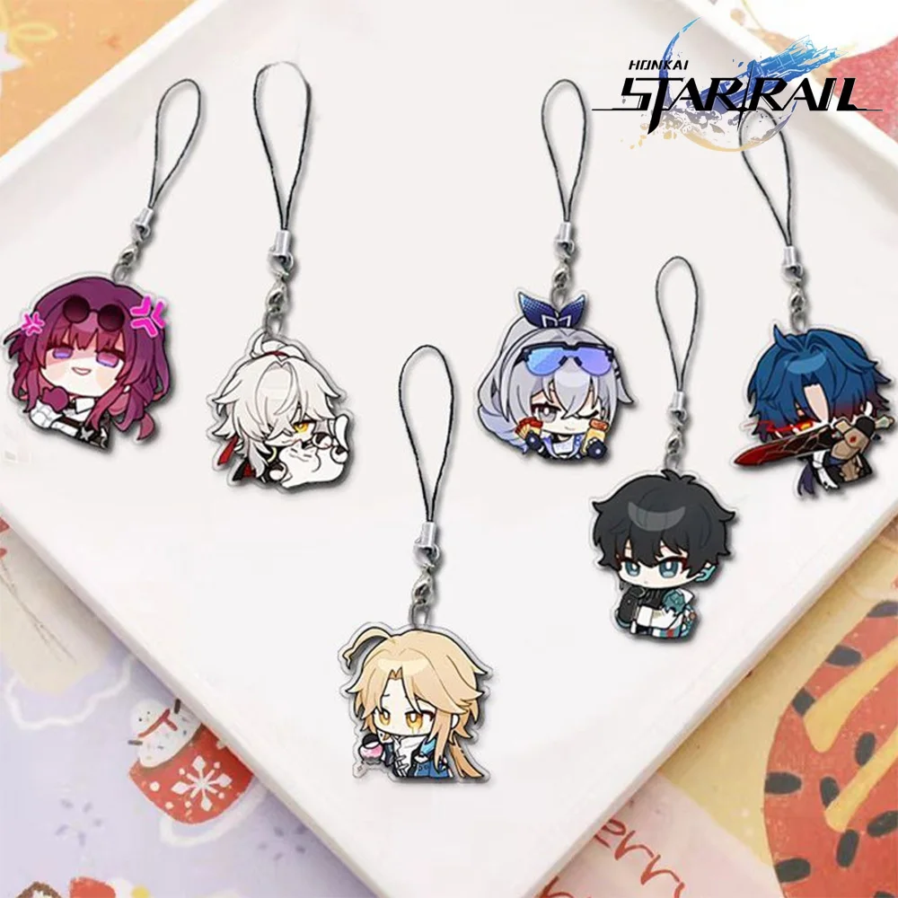 Honkai: Star Rail Pendant Acrylic Dan Heng Blade Jing Yuan Kafka Key Bag Pendant Funny Anime Game Gift for Friends Kids Girls