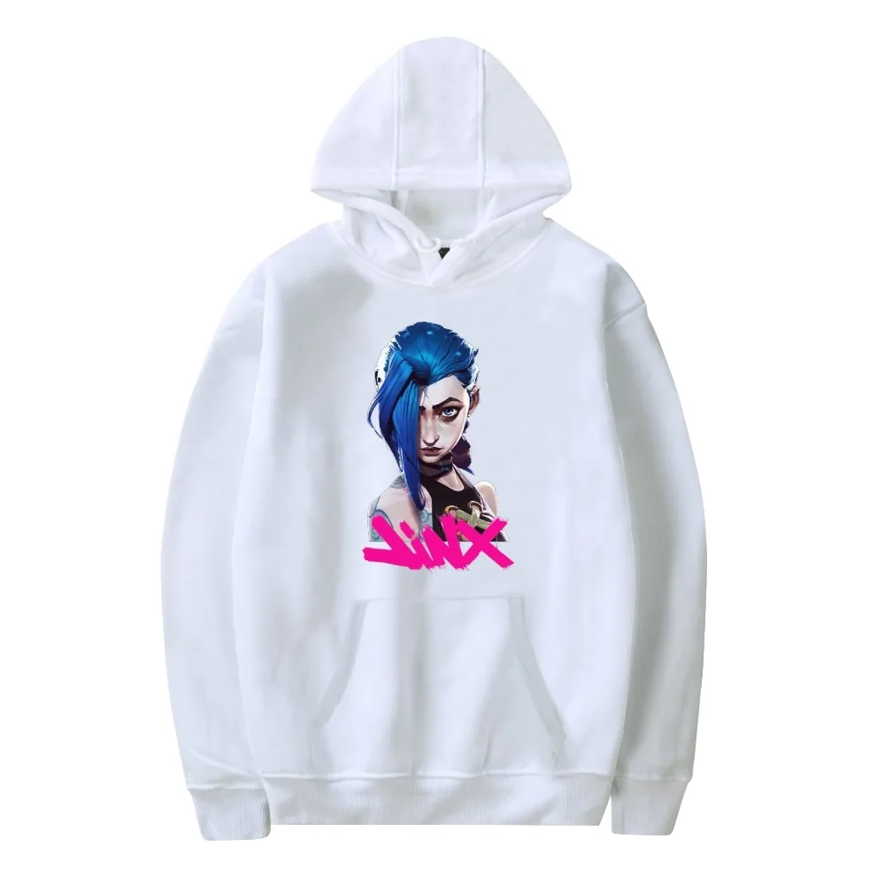 Arcane Jinx Hoodie Unisex Long Sleeve Sweatshirt Women Men Hoodie Harajuku Streetwear LOL Game Tv Serie Outwear Clothes