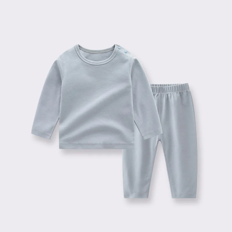 Autumn Winter Baby Thermal Underwear Sets Infant Baby Boy Girl Soft Sleepwear Chidren Pajamas Suits Tops+Pants Kids Clothes