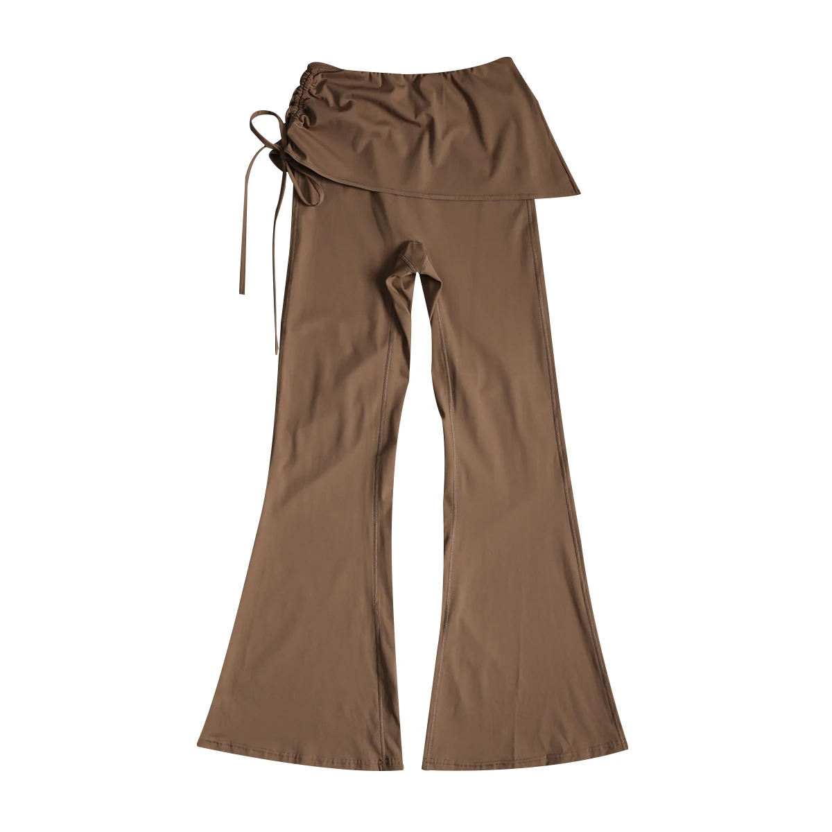 Falso pantalones de yoga desnudos de dos piezas para mujer con cintura alta levantamiento de cadera ejercicio fitness pantalones para adelgazar correr