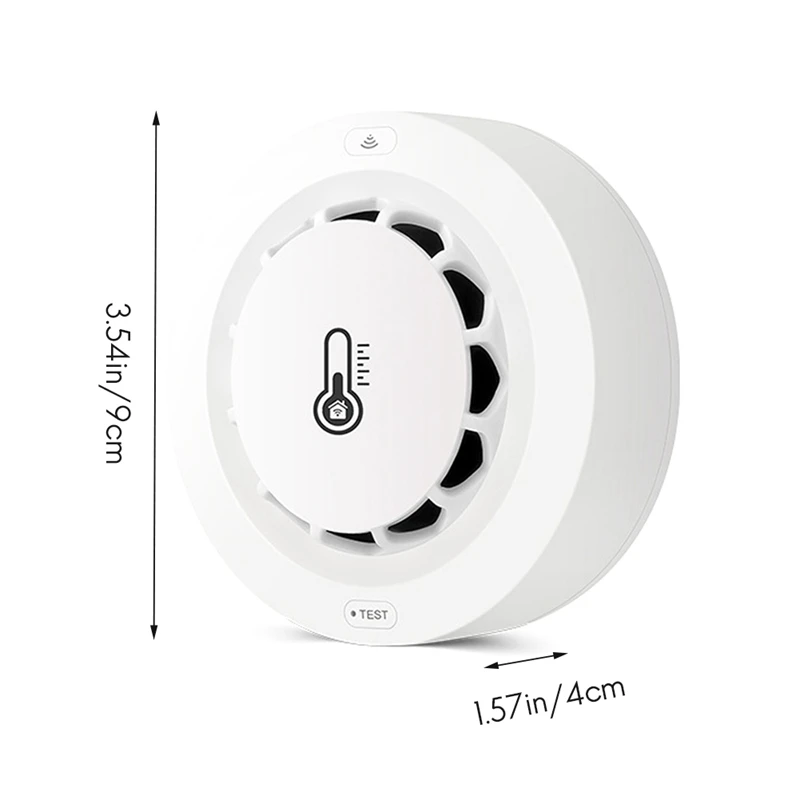 Wifi sem fio inteligente alarme de fumaça temperatura e umidade alarme de segurança em casa alarme de fumaça controle app para casa lounge