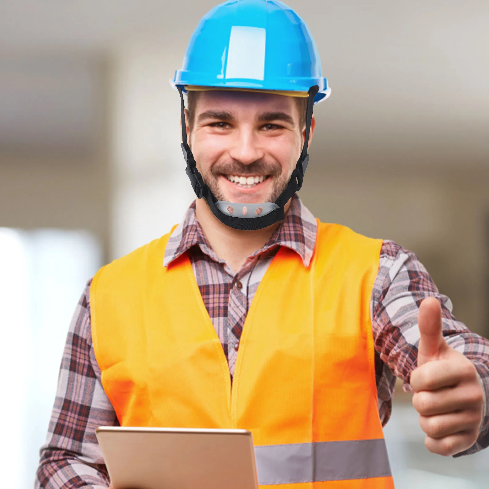 

2pcs Safety Chin Strap Adjustable Durable Nylon Pp Work Wear-Resistant Accessory