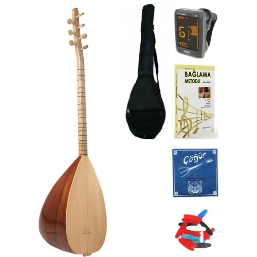 

New Musical Instrument of Anatolia Wood Short Neck Baglama Saz Set Baglama Case Tuner Spare Wire Pena Method Free Shiptment Item