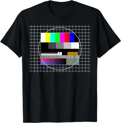 NEW LIMITED TV Test Pattern Color Bars Test Card Screen Gift T-Shirt Size S-5XL