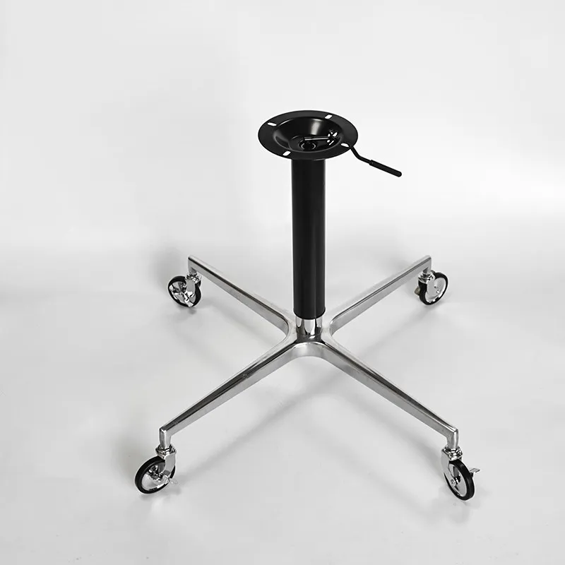 Cross Shape Lift Table Legs,Aluminum Alloy Bracket for Coffee Shop & Retro Style Tables,Stable & Durable Adjustable Support Feet