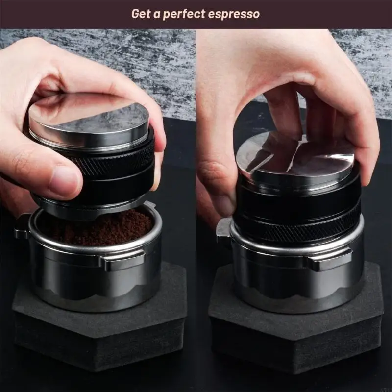 عمق قابل للتعديل 53/58 ملم موزع القهوة العبث احترافي Espresso Thareher Thare Dual Coffee Leveler Portafilte N58D
