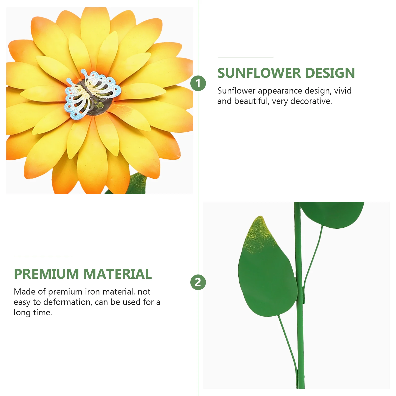 

Flower Decoration Iron Craft Outdoor Spring Lawn Stakes Yard Metal Flowers Decorations Metal Garden Decor Front Yard