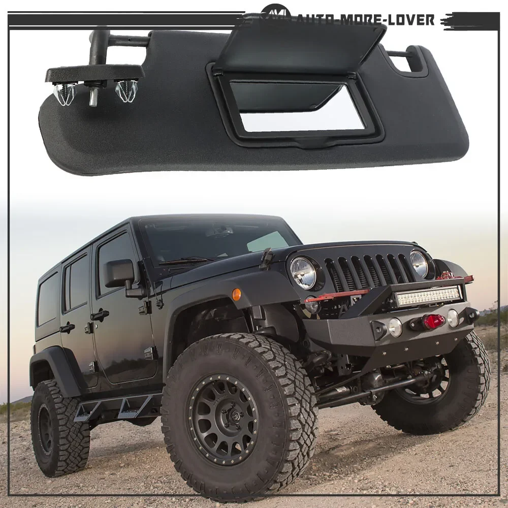 

For 2007-2018 Jeep Wrangler JK Left Driver Side Sun Visor Replace 6CJ07DX9AA