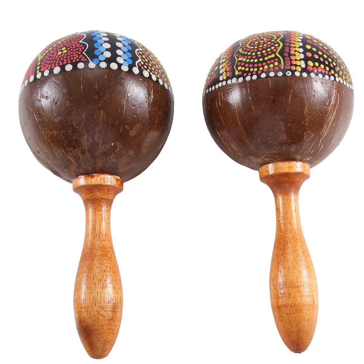 Percussion Maracas 1Pair of Shakers Rattles Sand Hammer Percussion Instrument with Wooden Handles for Live Performances