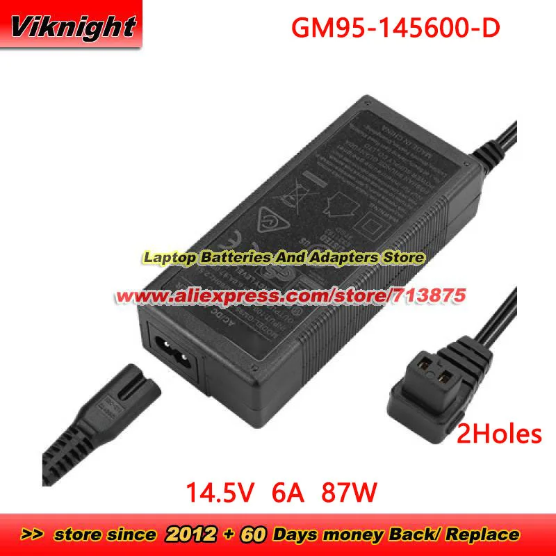 

GM95-145600-D AC Adapter for Car Refrigerator 14.5V 6A 87W 12/24V for MCD65 MCD50 LC30 DU75-DZ GVE95-120700-F 2Holes