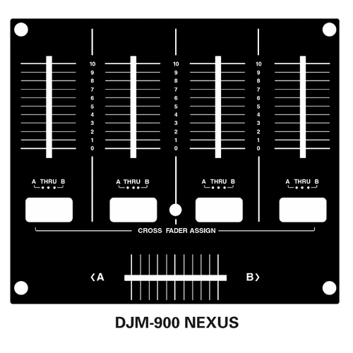 파이오니어 믹서 DJM-900, NEXUS SRT NXS2 페이더 패널 보호 필름, 다림질 플레이트 아님 