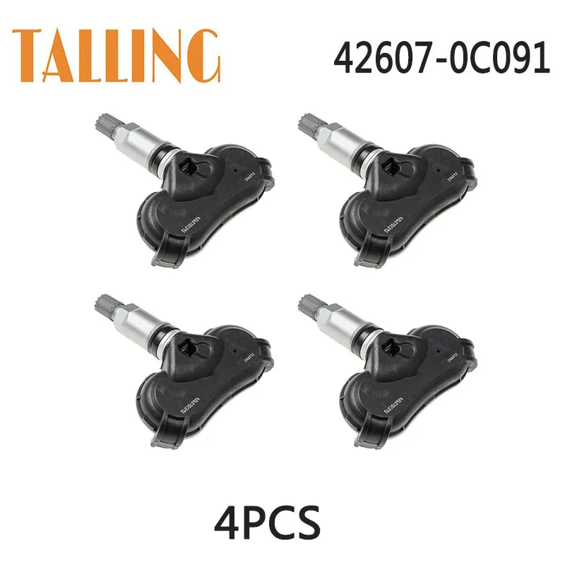 

42607-0C091 4Pcs TPMS Tire Pressure Sensor for Toyota Sequoia Tundra Pickup 5.7L V8 3.4L V6 2018-2022 Auto Parts 426070C091