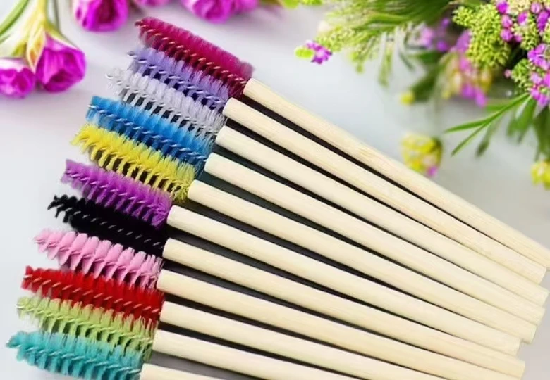 50Pcs Applicators Extension Mascara Eyelash Bamboo Wands Eye Lash Curling Comb Handle Eyelash Brush Makeup Brush Makeup Tool