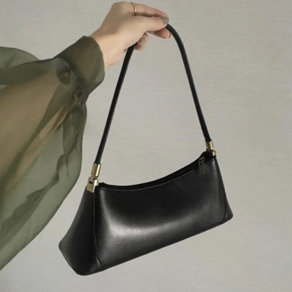 Fashionable and Trendy Solid-Color Handbag, Simple and New Small Square Bag, Stylish and High-Quality Single-Shoulder Armpit Bag - view 5