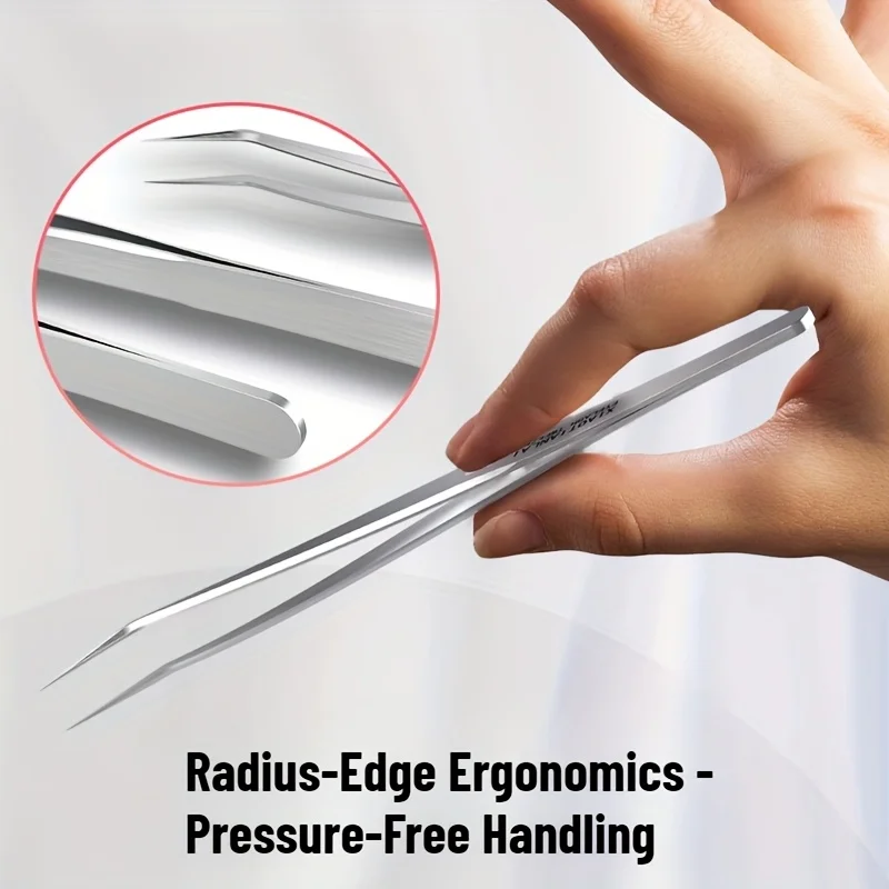 Set di pinzette professionali da 3 pezzi, strumenti per il trucco di nozze, kit di bellezza in acciaio inossidabile di precisione strumento per l'estensione delle ciglia per donna