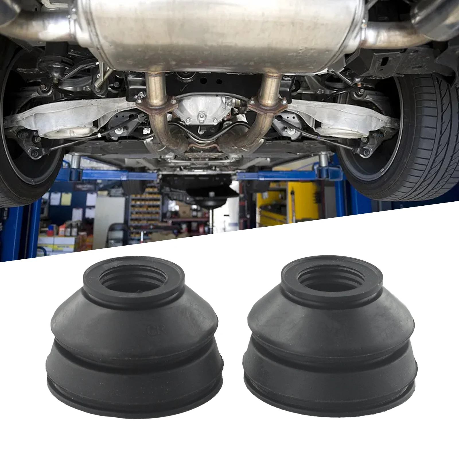 2Pcs Dust Boot Covers Rubber Track Rod End And Ball Joint Boots With Tongue And Groove Fastening System