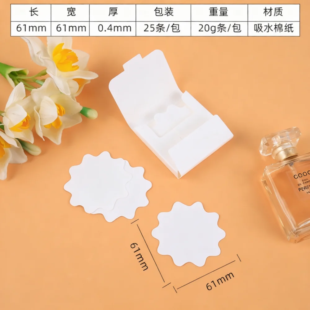 White Cotton Fragrance Blotter Strips Professional Perfume Tester Paper Essential Oil Testing Tool For Aroma Evaluation