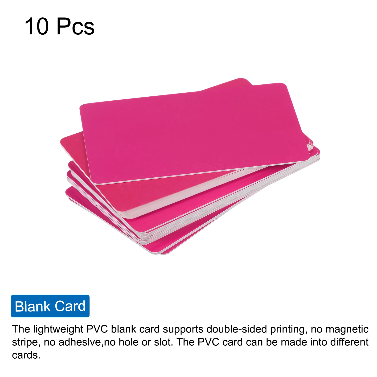 10/30Pcs Blank PVC Cards Color CR80 Plastic Cards Blank ID Card Waterproof for ID Badge Credit Cards Identification Badges