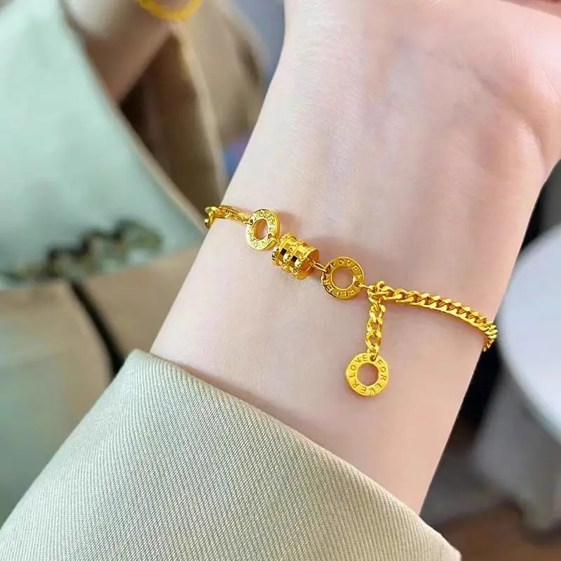 

Позолоченный тонкий браслет на талии с нежной кисточкой, подвеска на удачу, регулируемый гипоаллергенный подарок для нее, позитивная энергия, Валентина