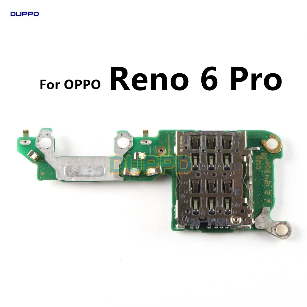 For OPPO Reno 6 Pro SIM/SD Card Reader Holder Conecction Board With Microphone Flex Cable