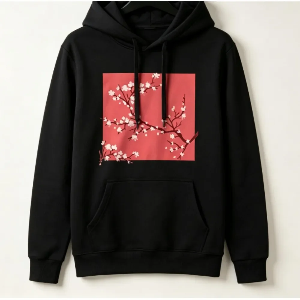 Cherry Cherry Blossom Branch Print Hoodie Men Women Casual Kangaroo Pocket Drawstring Hooded Sweatshirt Aesthetic Floral Graphic Cheap - Aliexpress Deal