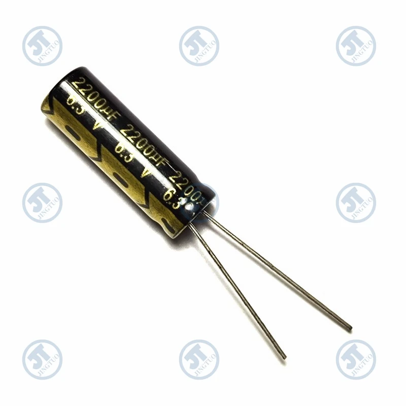 Condensador electrolítico Radial de aluminio, 5 piezas, 2200uF6.3V, 6.3V2200uF, 2200MFD, 6.3WV, 8x25mm